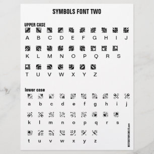 SYMBOLS 2 - Zazzle Font Sample  Letterhead