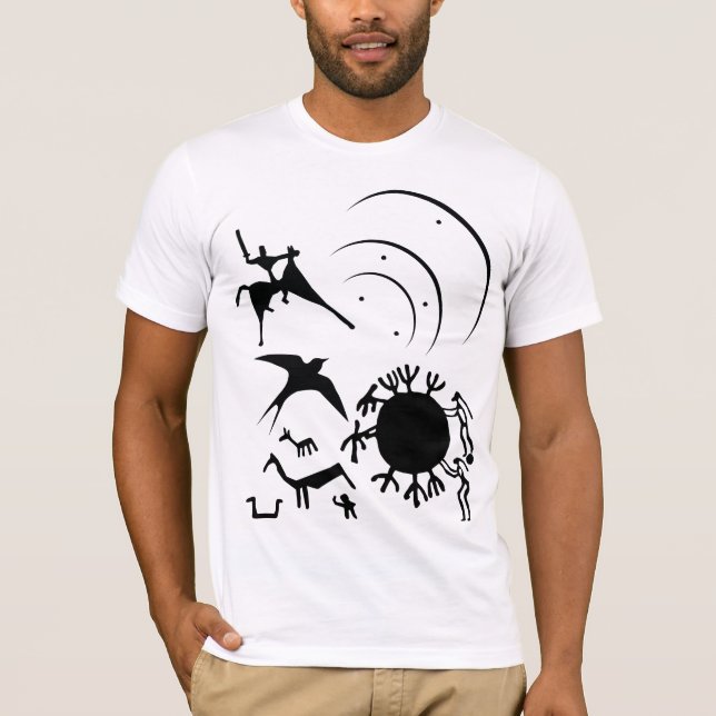Symbols and Animal Petroglyphs T-Shirt (Front)
