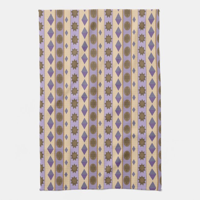 SYMBOLS blue Tea Towel (Vertical)