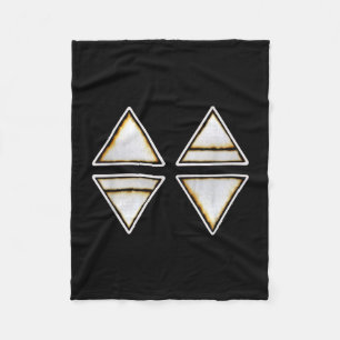 Symbols earth air fire water wicca nature paganism fleece blanket