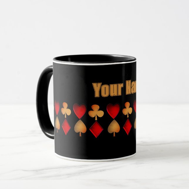 symbols for card game,personalised mug (Front Left)