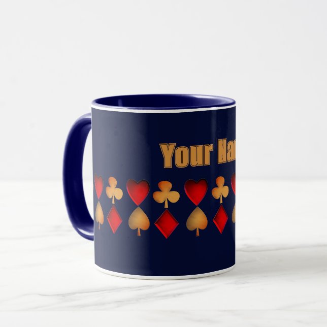 symbols for card game,personalised mug (Front Left)