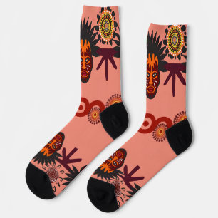Symbols of Africa and African Tribes Socks