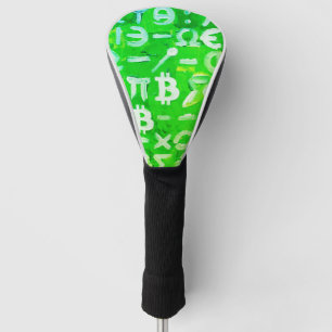 Symbols of Bitcoin (Bright Profit Green - 3) Golf Head Cover