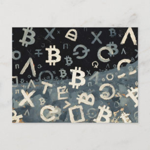 Symbols of Bitcoin (Style: 10) Postcard
