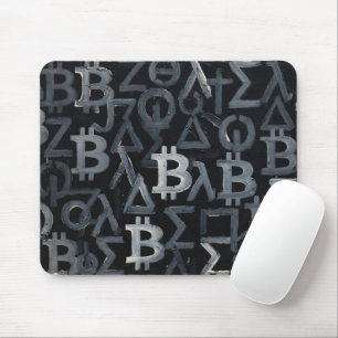 Symbols of Bitcoin (Style: 12) Laptop Sleeve Mouse Pad