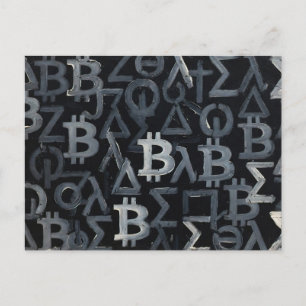 Symbols of Bitcoin (Style: 12) Postcard