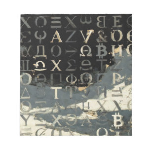 Symbols of Bitcoin (Style: 14) Notepad