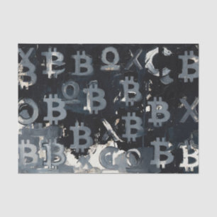 Symbols of Bitcoin (Style: 15) Tissue Paper
