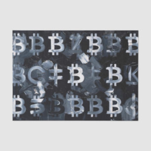 Symbols of Bitcoin (Style: 2) Tissue Paper