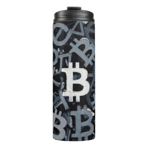 Symbols of Bitcoin (Style: 3) Thermal Tumbler