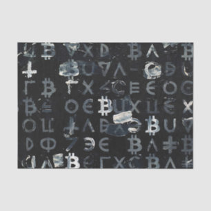 Symbols of Bitcoin (Style: 4) Tissue Paper