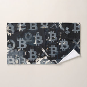 Symbols of Bitcoin (Style: E) Bath Towel Set