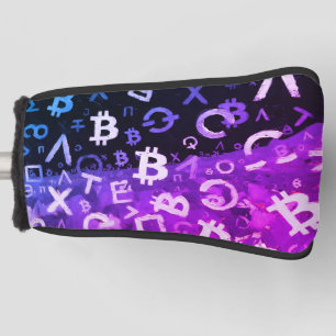 Symbols of Bitcoin (Style: Miami Purple - 10) Golf Head Cover