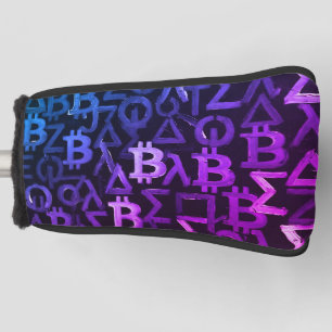 Symbols of Bitcoin (Style: Miami Purple - 12) Golf Head Cover