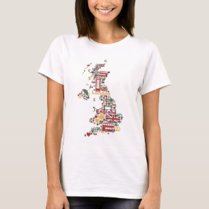 Symbols of England Map T-Shirt