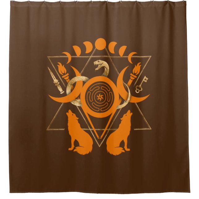 Symbols of Hecate Shower Curtain (Front)