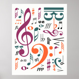 Symbols of Music Poster