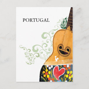 Symbols of Portugal - Portuguese Guitar Postcard