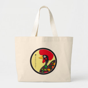 Symbols of Portugal - Rooster Large Tote Bag