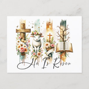 Symbols of Resurrection: A Celebration of Easter Holiday Postcard