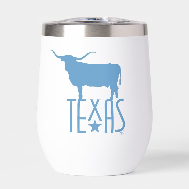 Symbols of Texas, Longhorn, blue (Front)