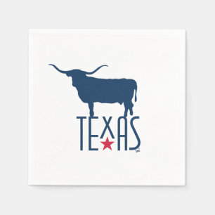 Symbols of Texas, Longhorn, navy Napkin