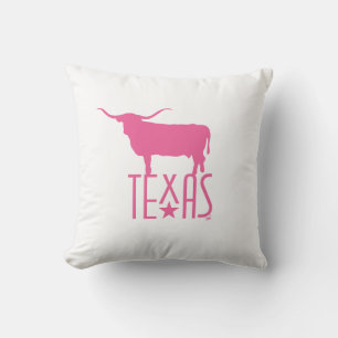 Symbols of Texas, Longhorn pink Cushion