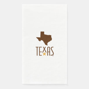 Symbols of Texas, State of Texas, brown Napkin