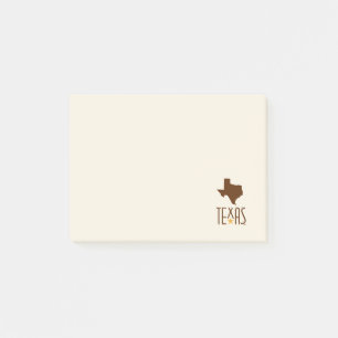 Symbols of Texas, State of Texas, brown Post-it Notes