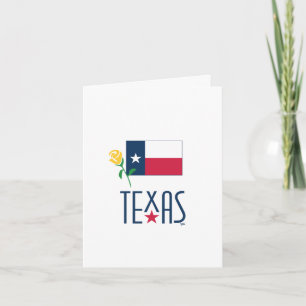 Symbols of Texas, Texas Flag and Yellow Rose Note Card