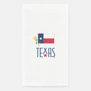 Symbols of Texas, Texas Flag and Yellow Rose, sml Napkin