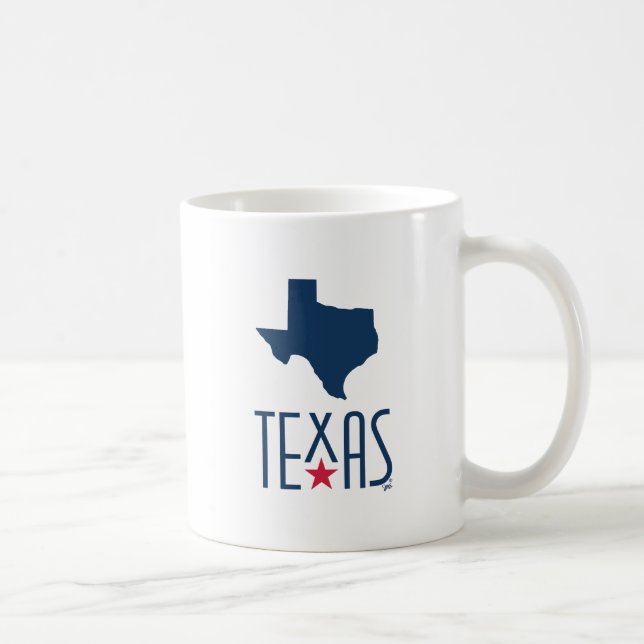 Symbols of Texas, Texas, navy blue Coffee Mug (Right)