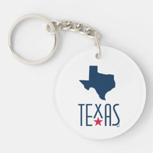 Symbols of Texas, Texas, navy blue Key Ring