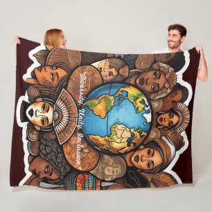 "Symbols of Togetherness" Fleece Blanket