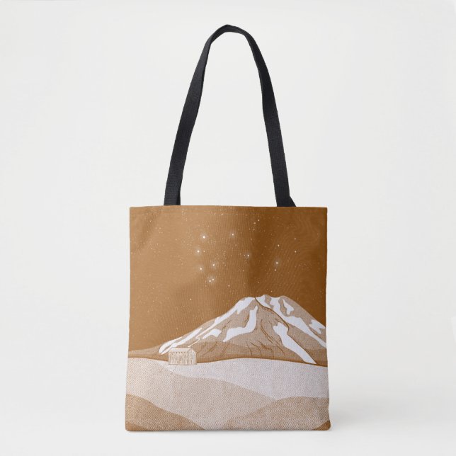 Syme Hut Mount Taranaki Tote Bag (Front)
