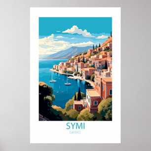 Symi Greece Famous Travel Places Poster