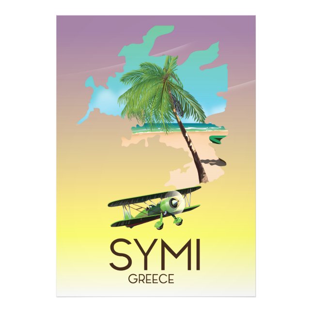 Symi Greece travel poster (Front)