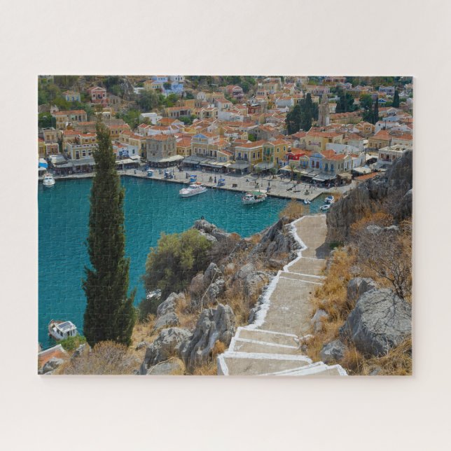 Symi Greek Island Puzzle (Horizontal)