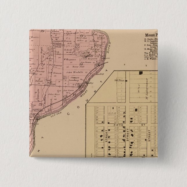 Symmes Mt Pleasant, Ohio 15 Cm Square Badge (Front)