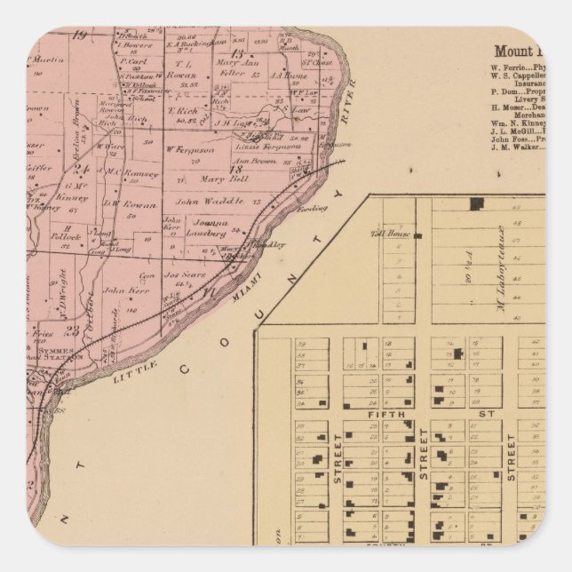 Symmes Mt Pleasant, Ohio Square Sticker (Front)