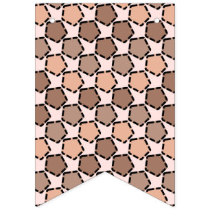 Symmetric Brown Pentagons with Dashed Borders Bunting