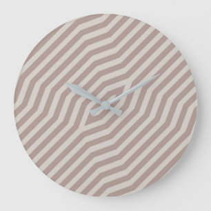 Symmetric diagonal stripes background 12 large clock