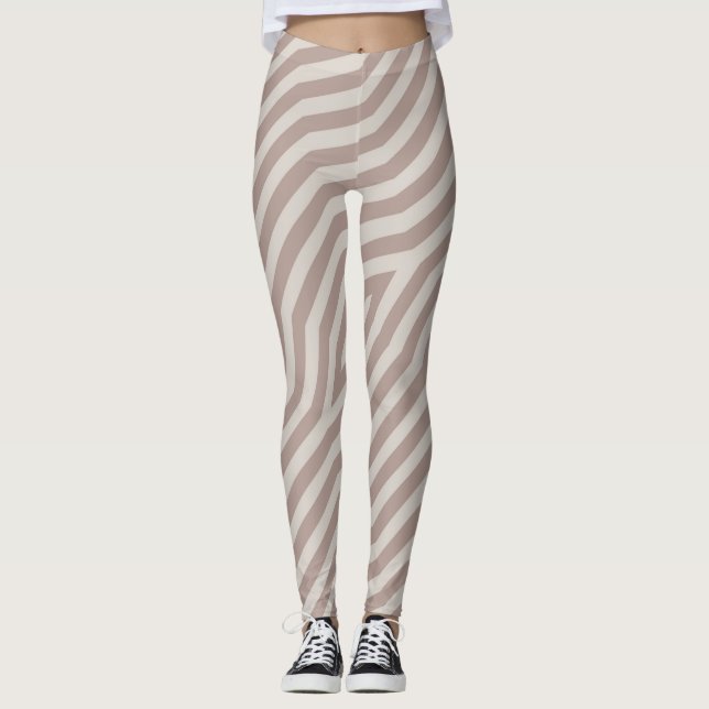 Symmetric diagonal stripes background 12 leggings (Front)