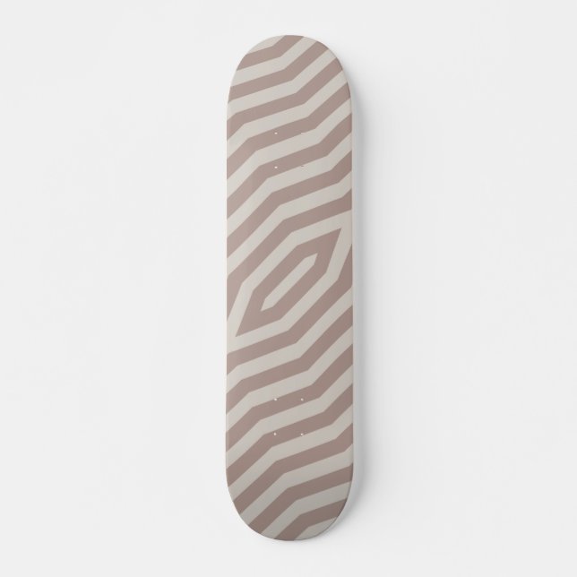 Symmetric diagonal stripes background 12 skateboard (Front)