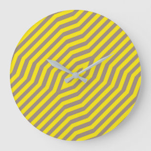 Symmetric diagonal stripes background 14 large clock