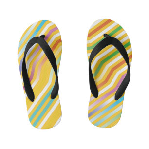 Symmetric diagonal stripes background 3 kid's thongs