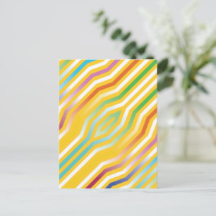 Symmetric diagonal stripes background 3 postcard