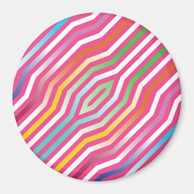 Symmetric diagonal stripes background 4 magnet (Front)