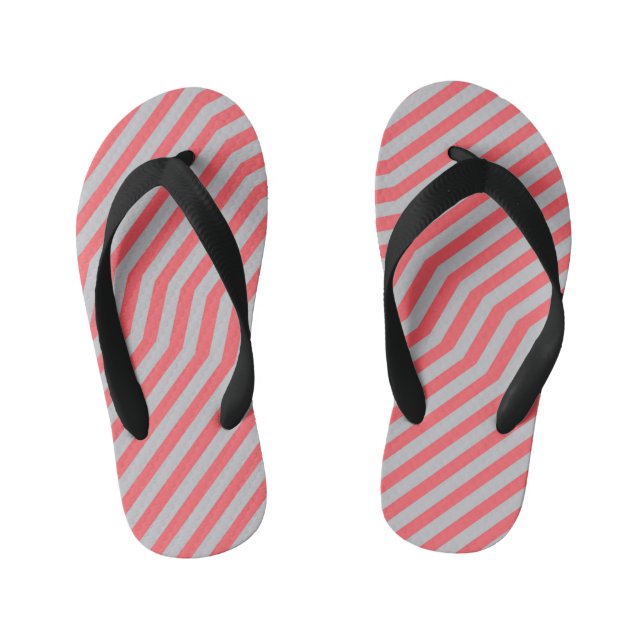 Symmetric diagonal stripes background 5 kid's thongs (Footbed)